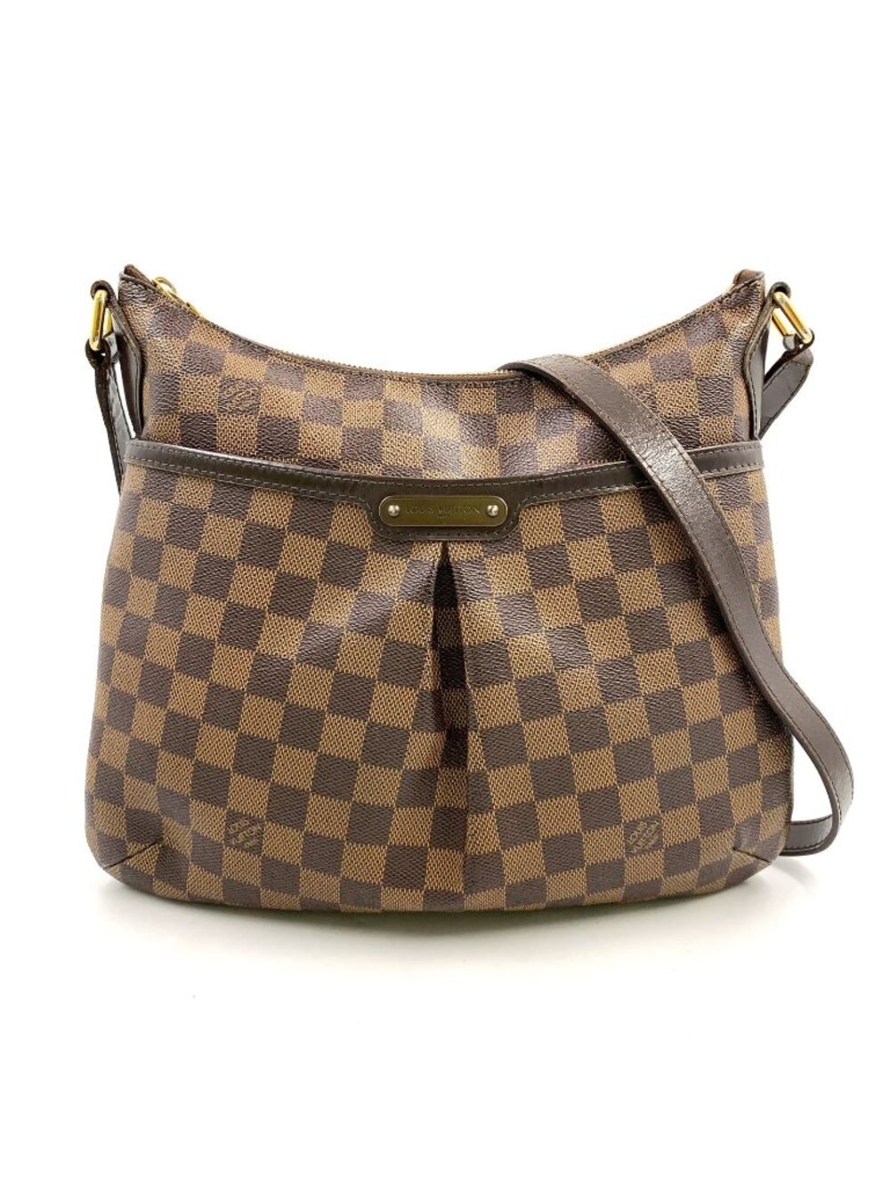 Louis Vuitton Bloomsbury PM Damier Ebene Leather Brown Shoulder Bag Gold